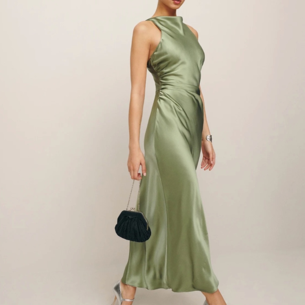 Reformation Cassette Dress in Artichoke